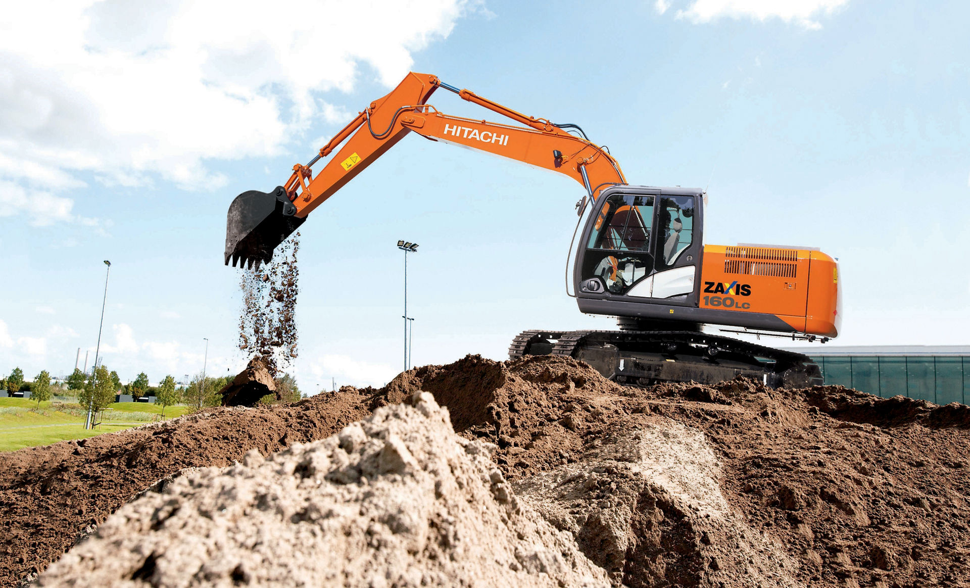 Bagger mit Teleskoparm - ZX330LC-5G CTA - Hitachi Construction Machinery  Europe - großformatig / auf Raupen / für Baustellen